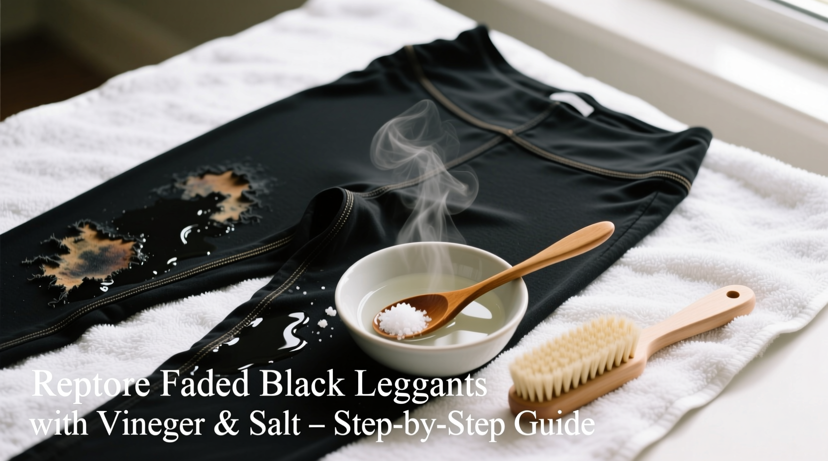 how to restore faded black leggings using household items