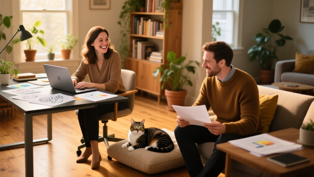 How cat sitters help careers bloom for Erica and her husband