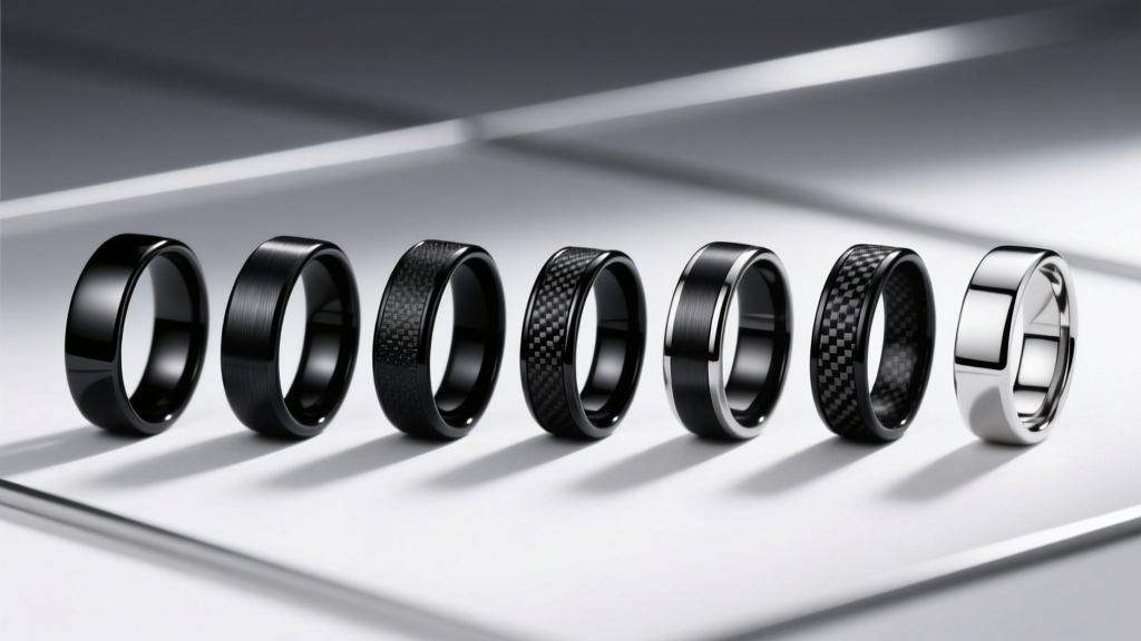 Men's Black Wedding Bands: Materials Explained
