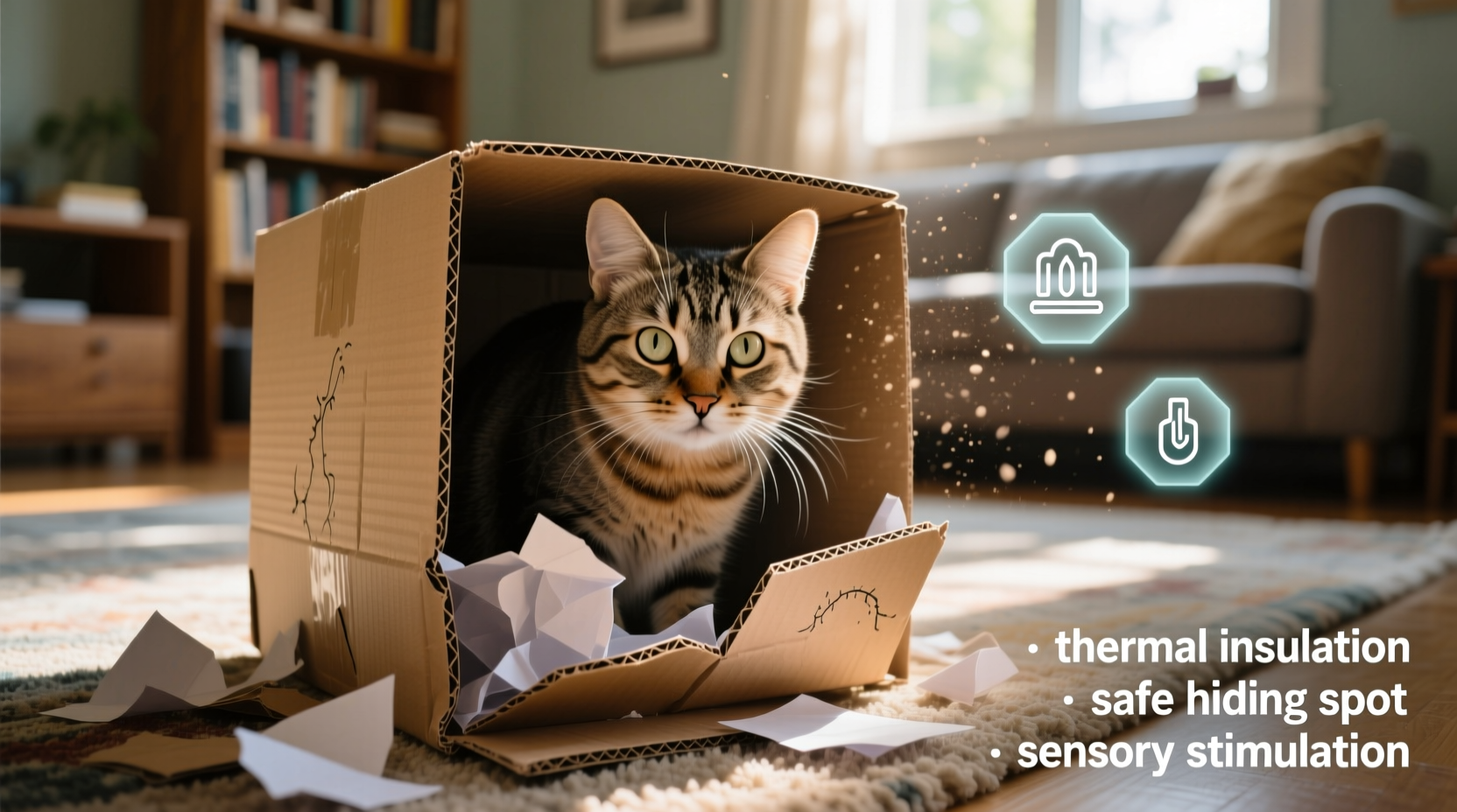 why is my cat obsessed with cardboard boxes the science behind the weird habit