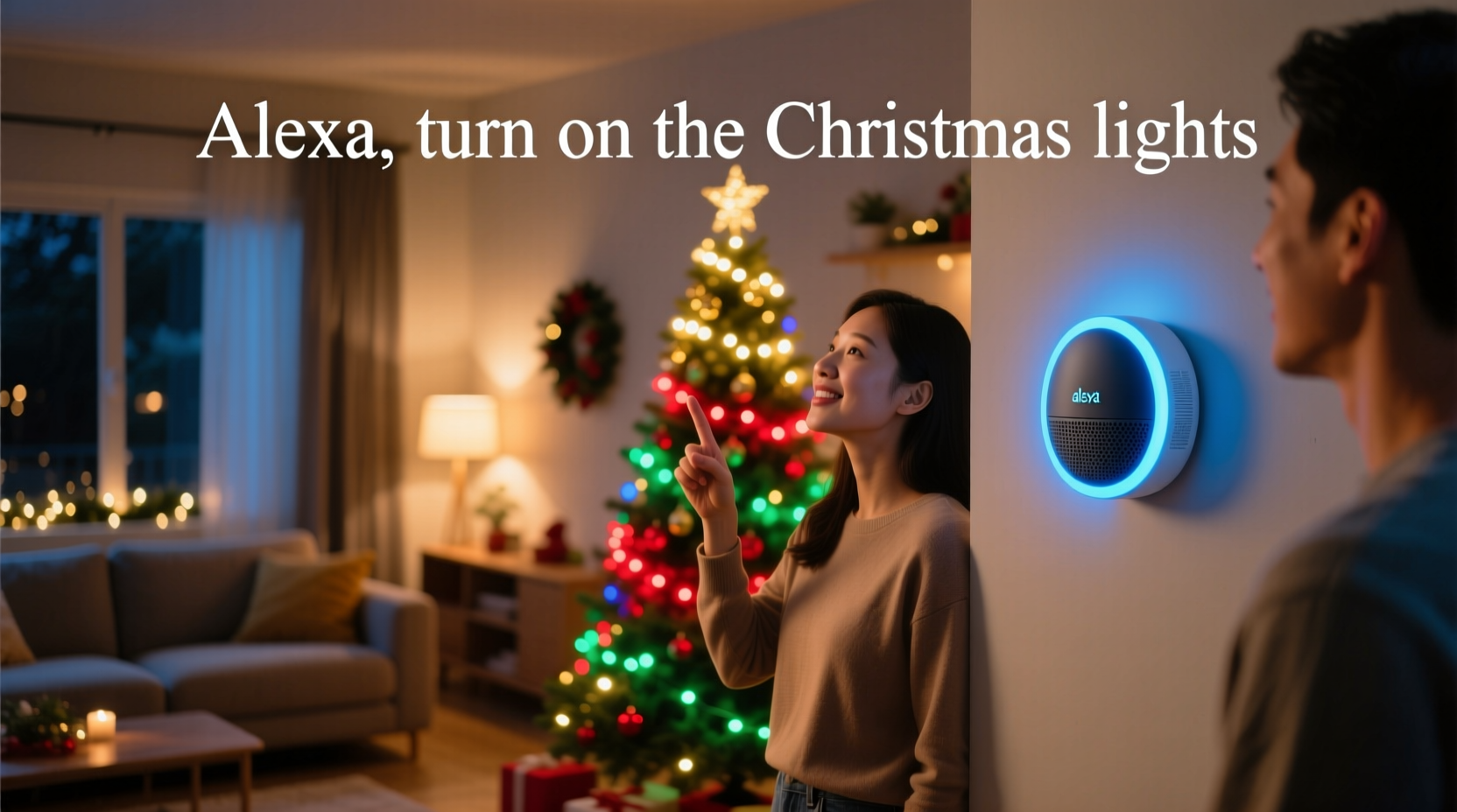 how to use alexa to control your smart christmas lights with voice commands