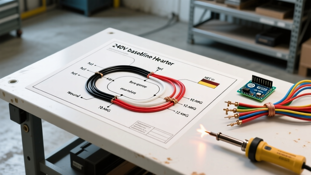 Wiring Diagram for 240V Baseboard Heater: Wire Gauge & Color Codes