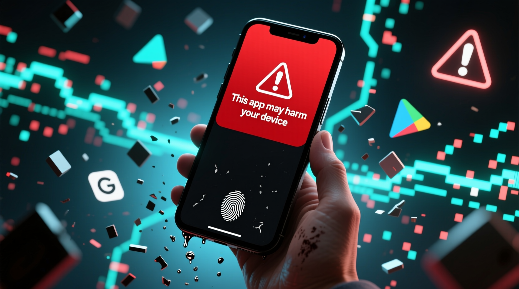 the google play store will warn you bad app