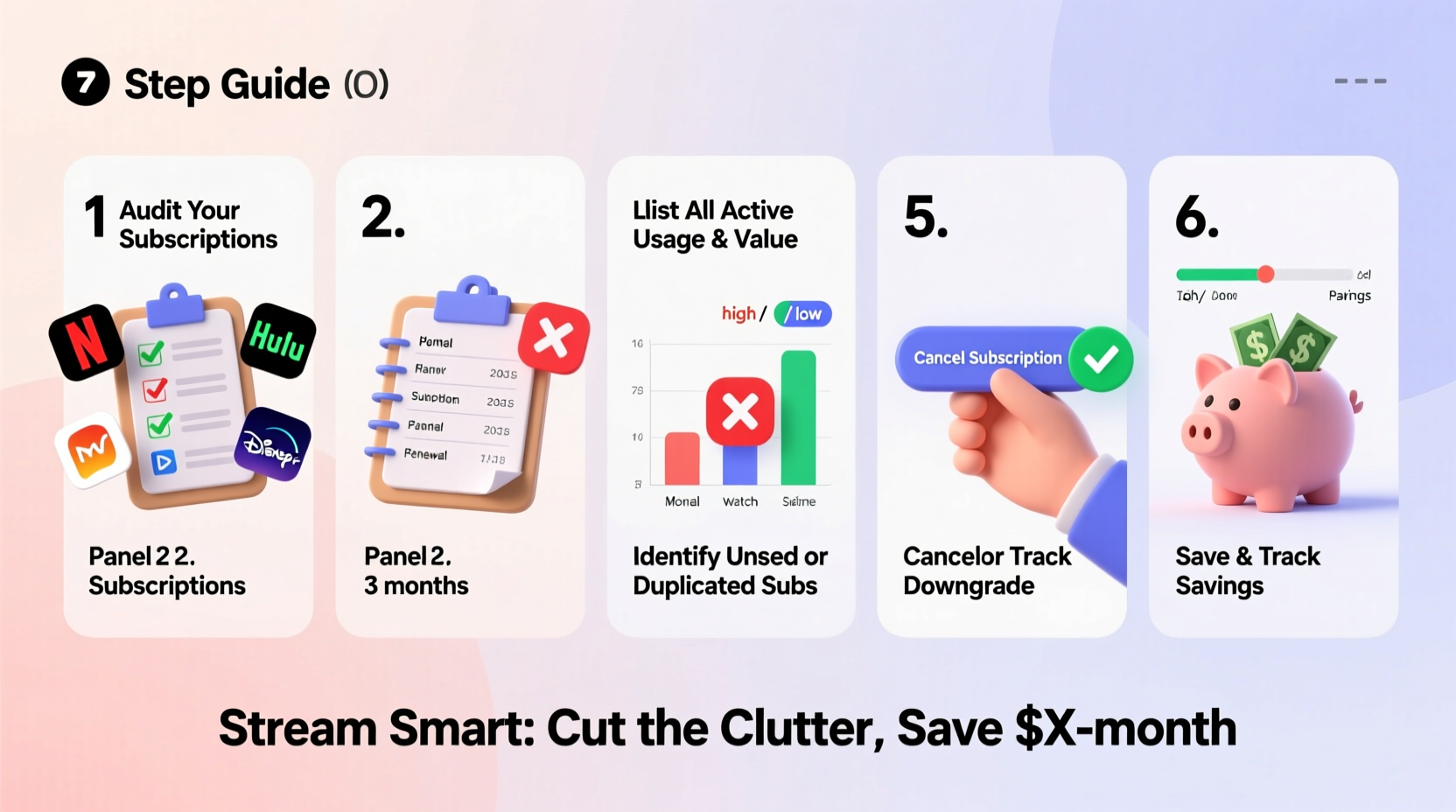 step by step guide to organizing your streaming subscriptions and cutting unused ones