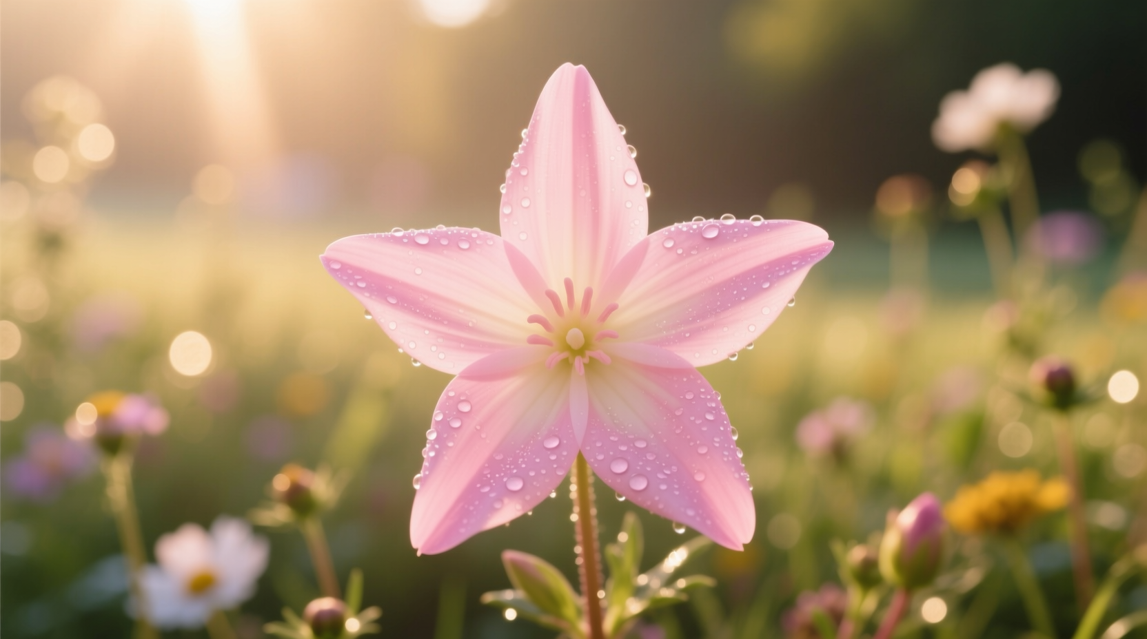 pink star shaped flower