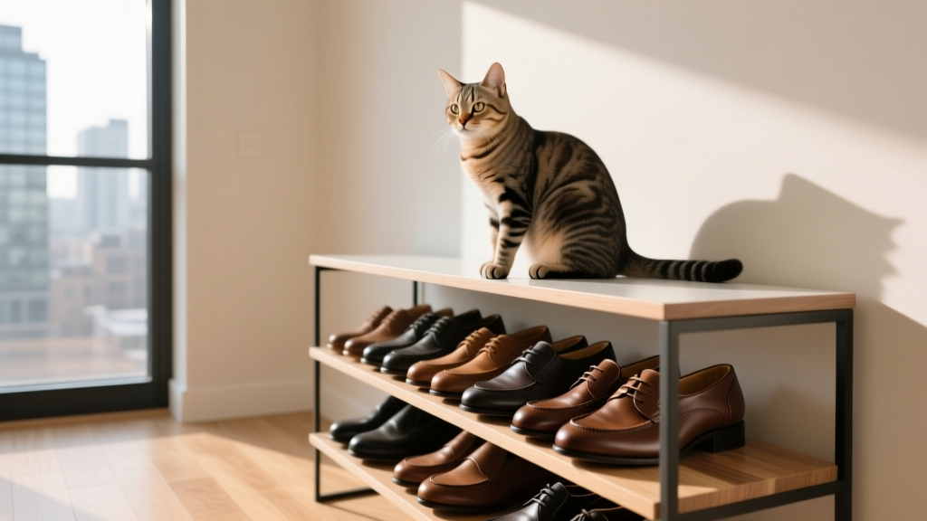 Why Cats Sit on the Shoe Rack Top Shelf