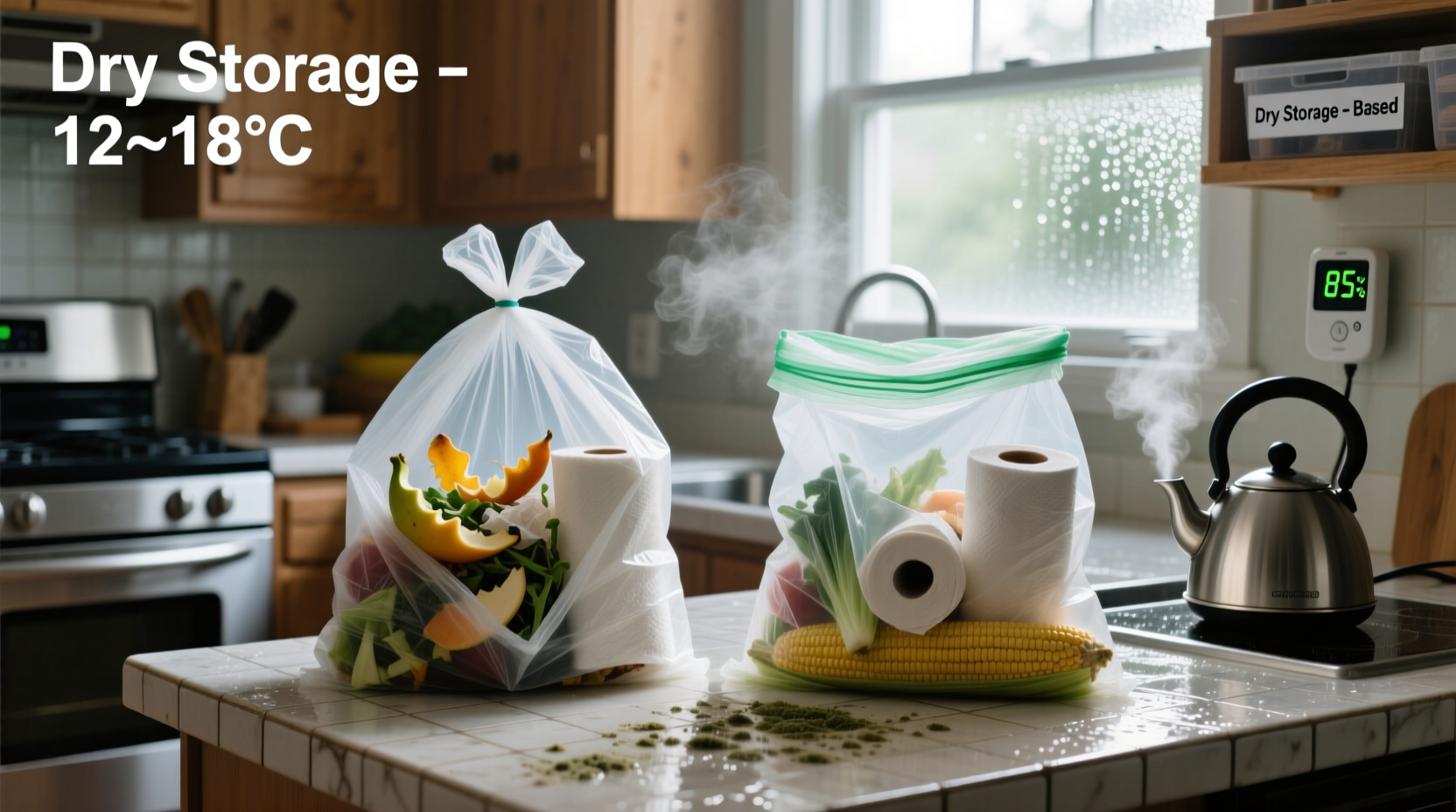 eco friendly cleaning tips trash bags in humid kitchens