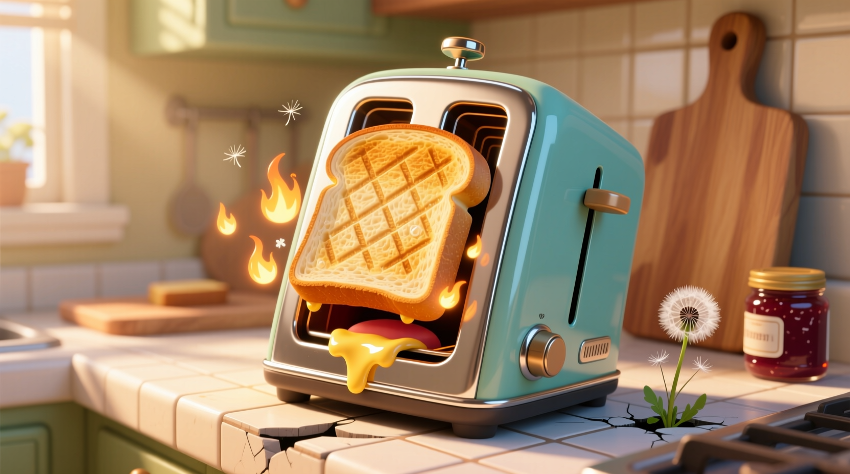 flip your toaster on its side to make easy grilled chee