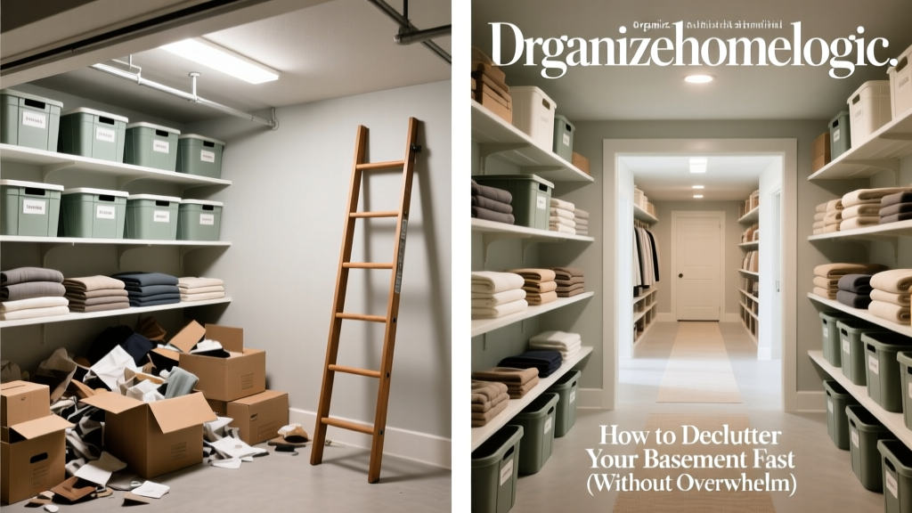 How to Declutter Your Basement Fast (Without Overwhelm)