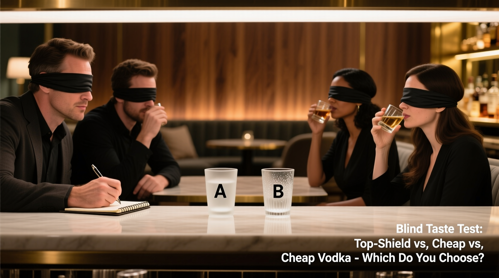 how to host a blind taste test between top-shelf and cheap vodka
