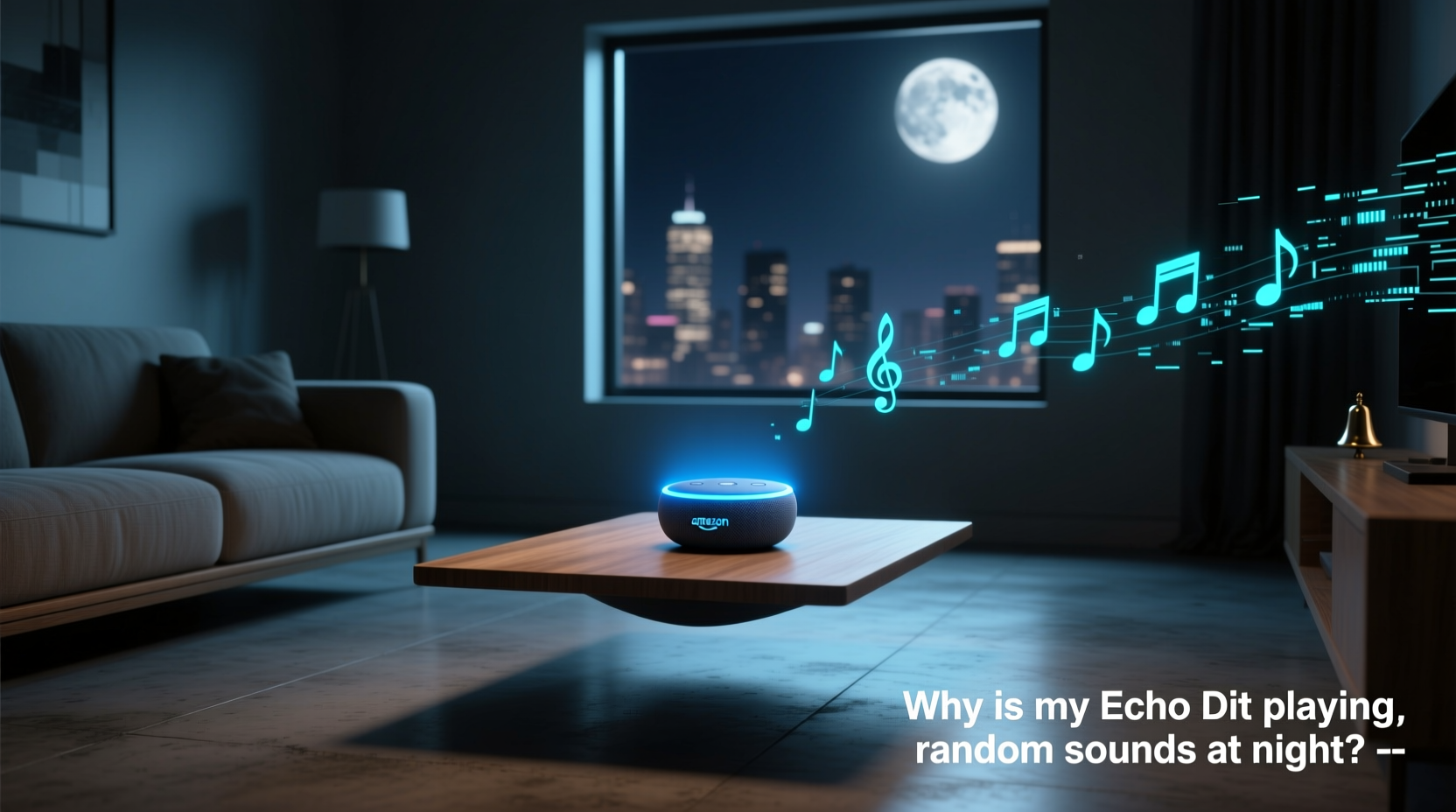 why is my echo dot playing random sounds at night