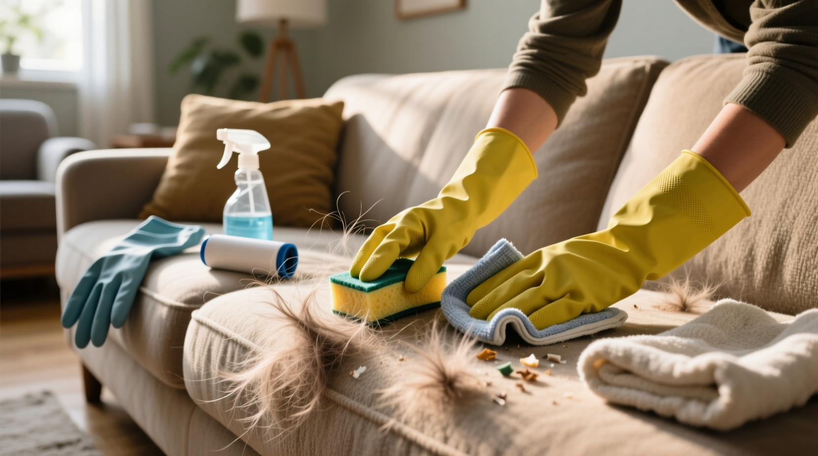 best methods to remove pet hair from furniture without special tools