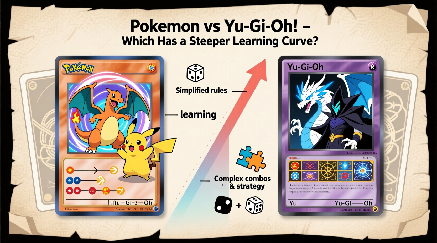 pokemon vs yugioh which trading card game has a steeper learning curve