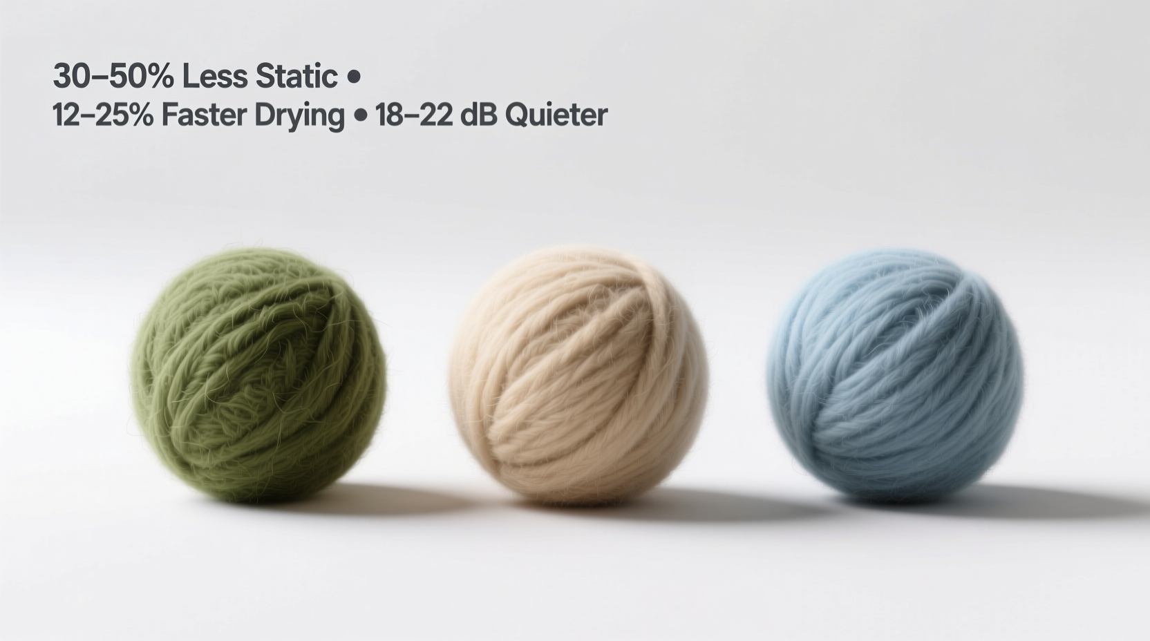 wool dryer balls static noise facts