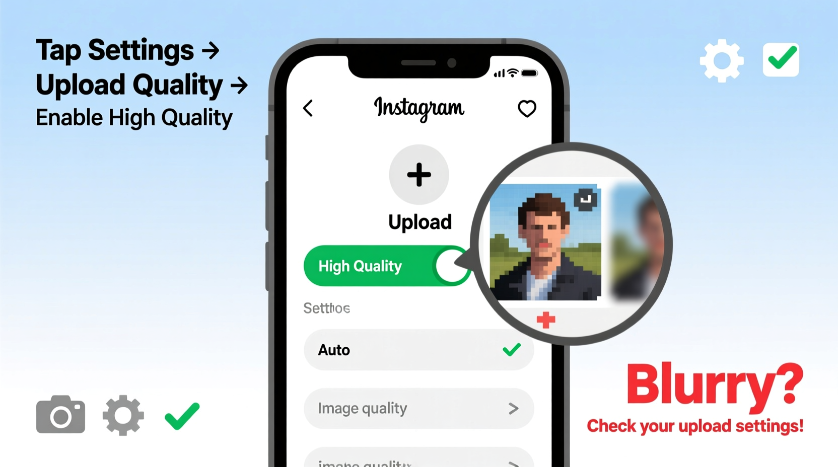 why do my photos look blurry on instagram upload settings fix