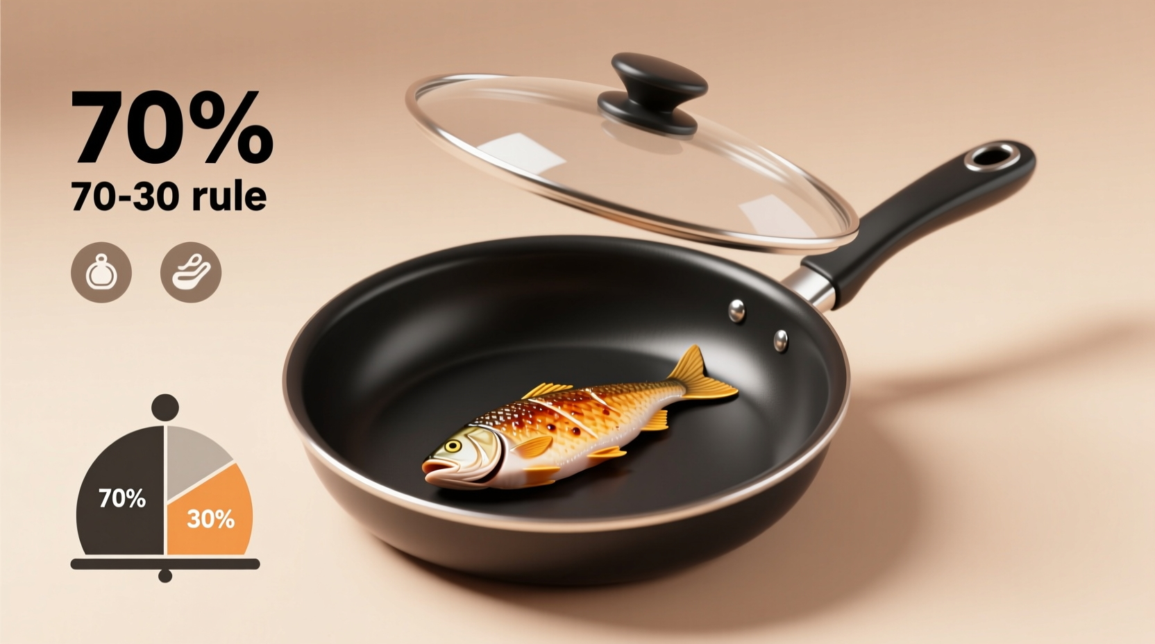 use the 70 30 rule to keep fish from sticking to your g