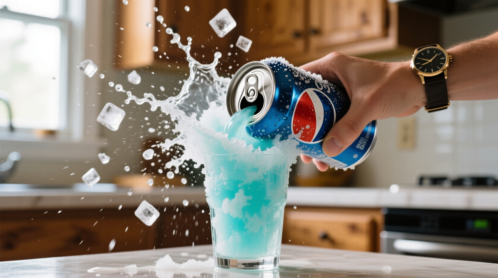 turn soda into a slushie with no special equipment