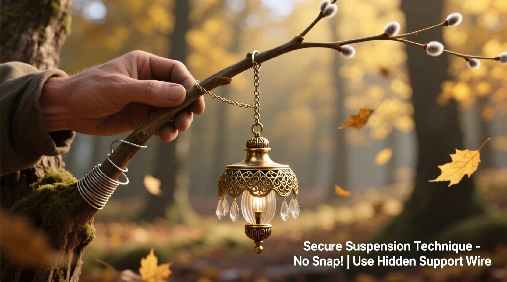 how to hang heavy ornaments on thin branch tips without snapping them