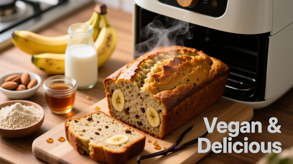 Vegan Banana Bread in Air Fryer: Crispy & Moist