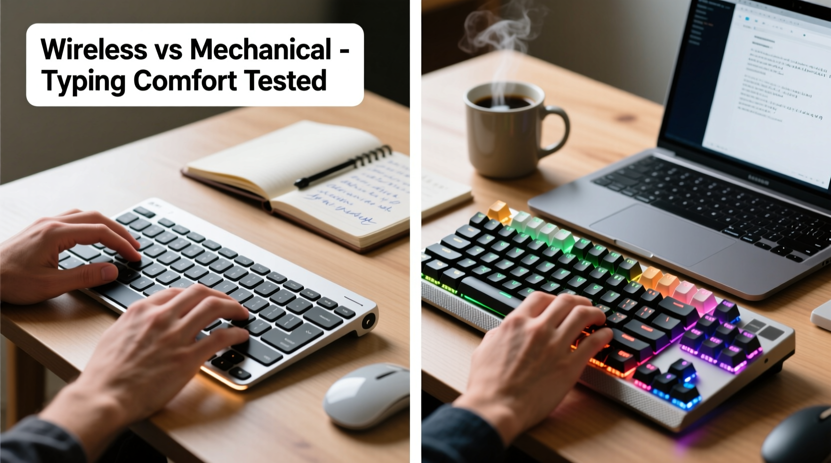 wireless keyboard vs mechanical for typing comfort during work hours
