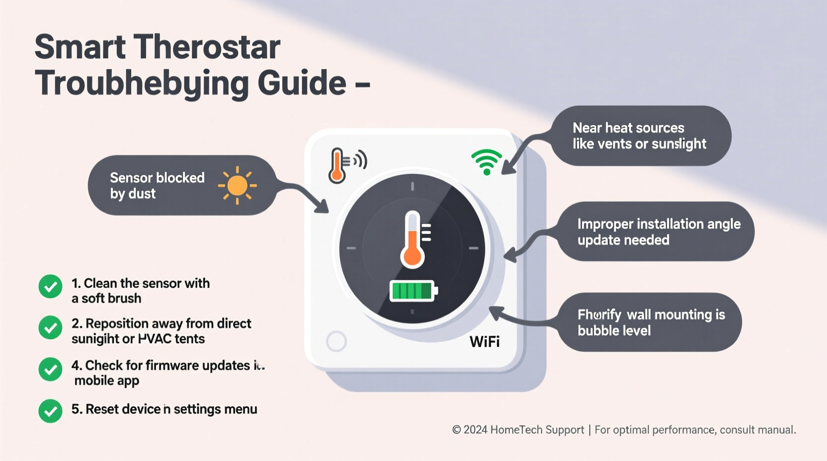 why is my smart thermostat giving weird readings troubleshooting steps