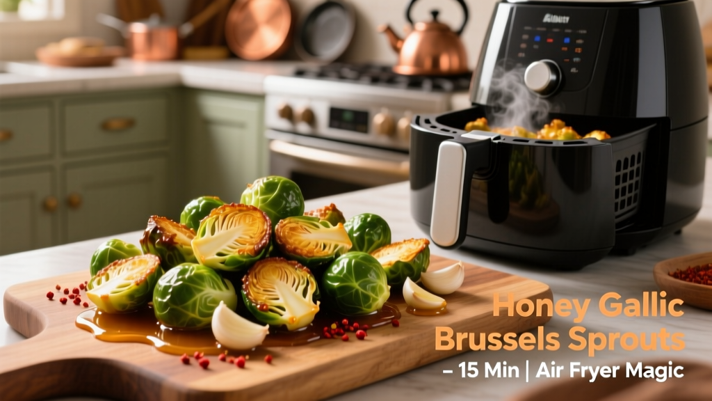Honey Garlic Brussels Sprouts Air Fryer Recipe