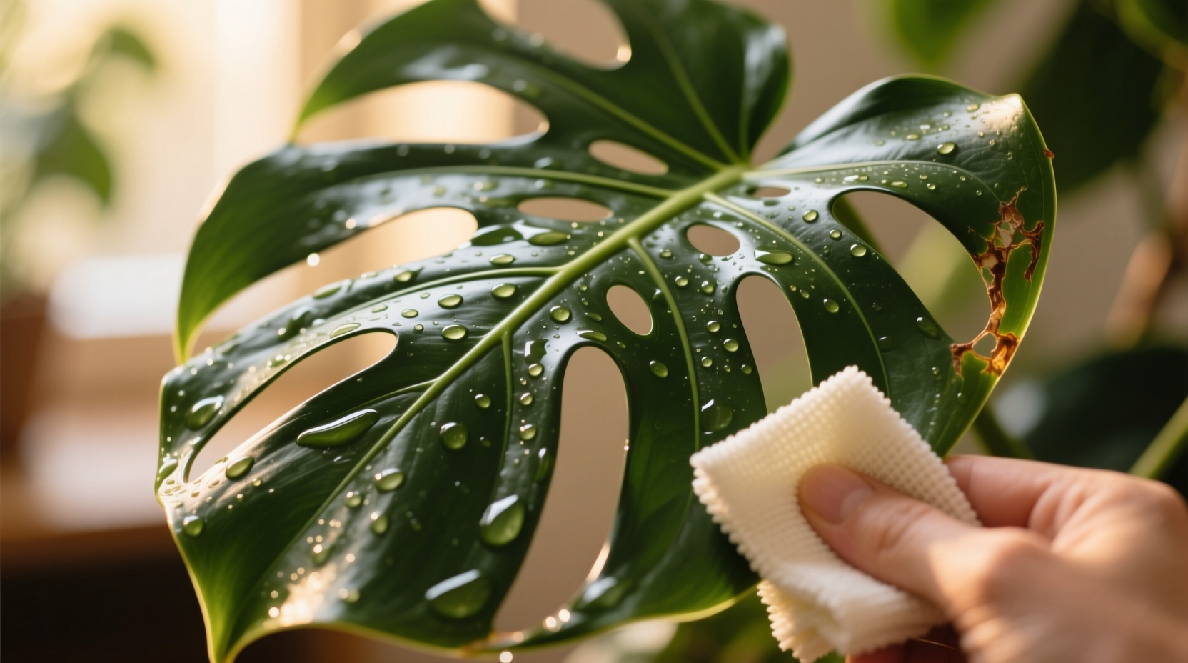 How to Clean Sticky Monstera Leaves Safely