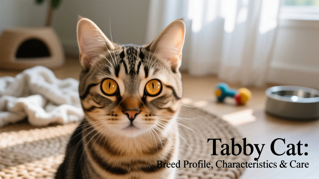 Close-up of a tabby cat's face showing the distinct 'M' marking on the forehead and expressive eyes