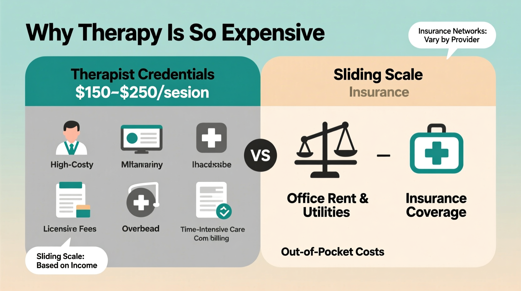 why is therapy so expensive insurance coverage and sliding scales