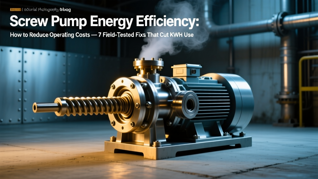 Screw Pump Energy Savings: 7 Fixes Cut kWh by 22–41%