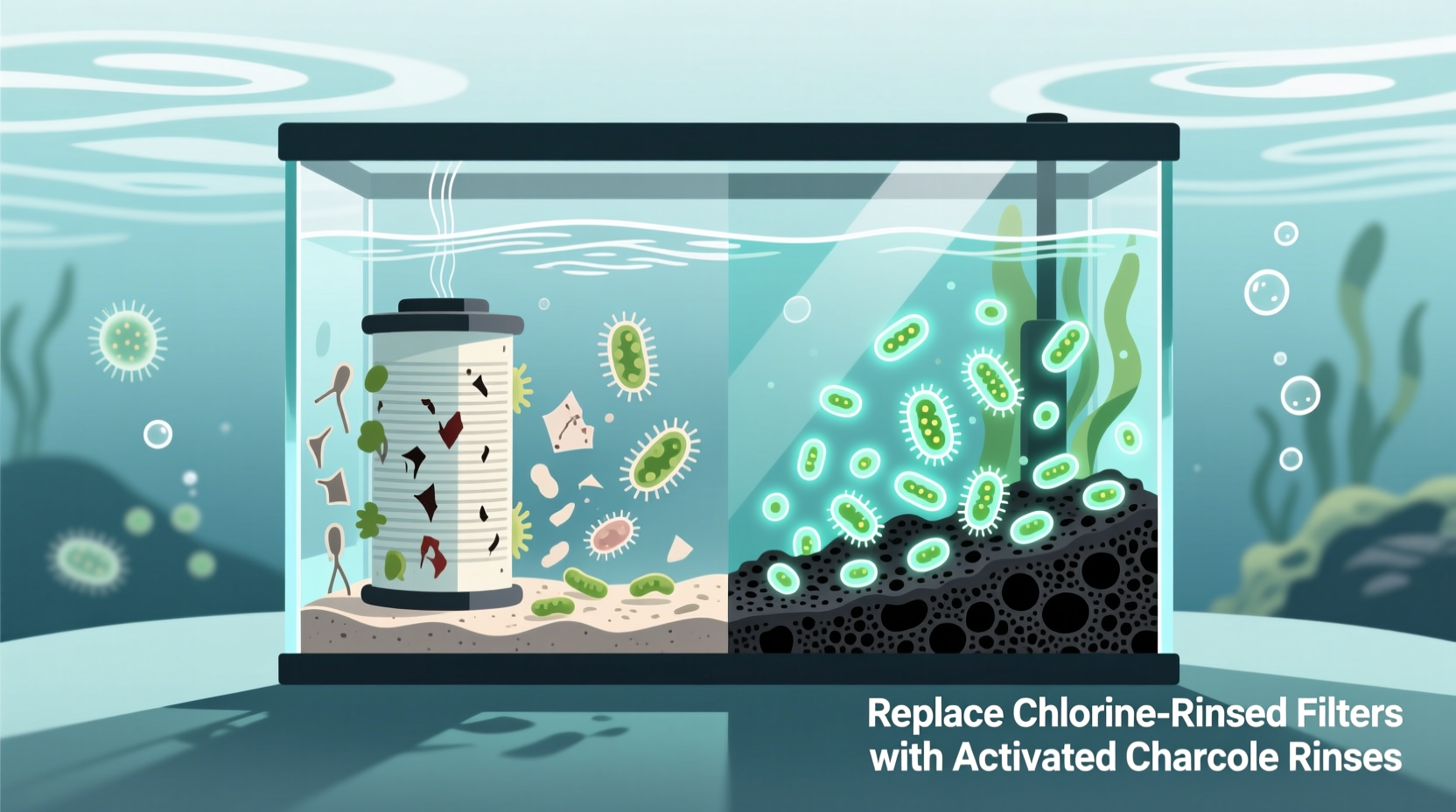 eco friendly cleaning sanitize fish tank filters safely