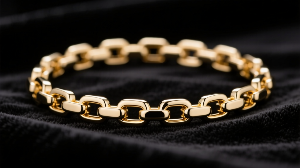 Macro shot of 18k white gold box chain showing square interlocking links and smooth texture on black velvet fabric.