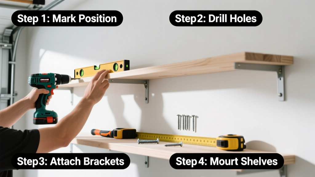How to Install Shelving in Your Garage or Living Room