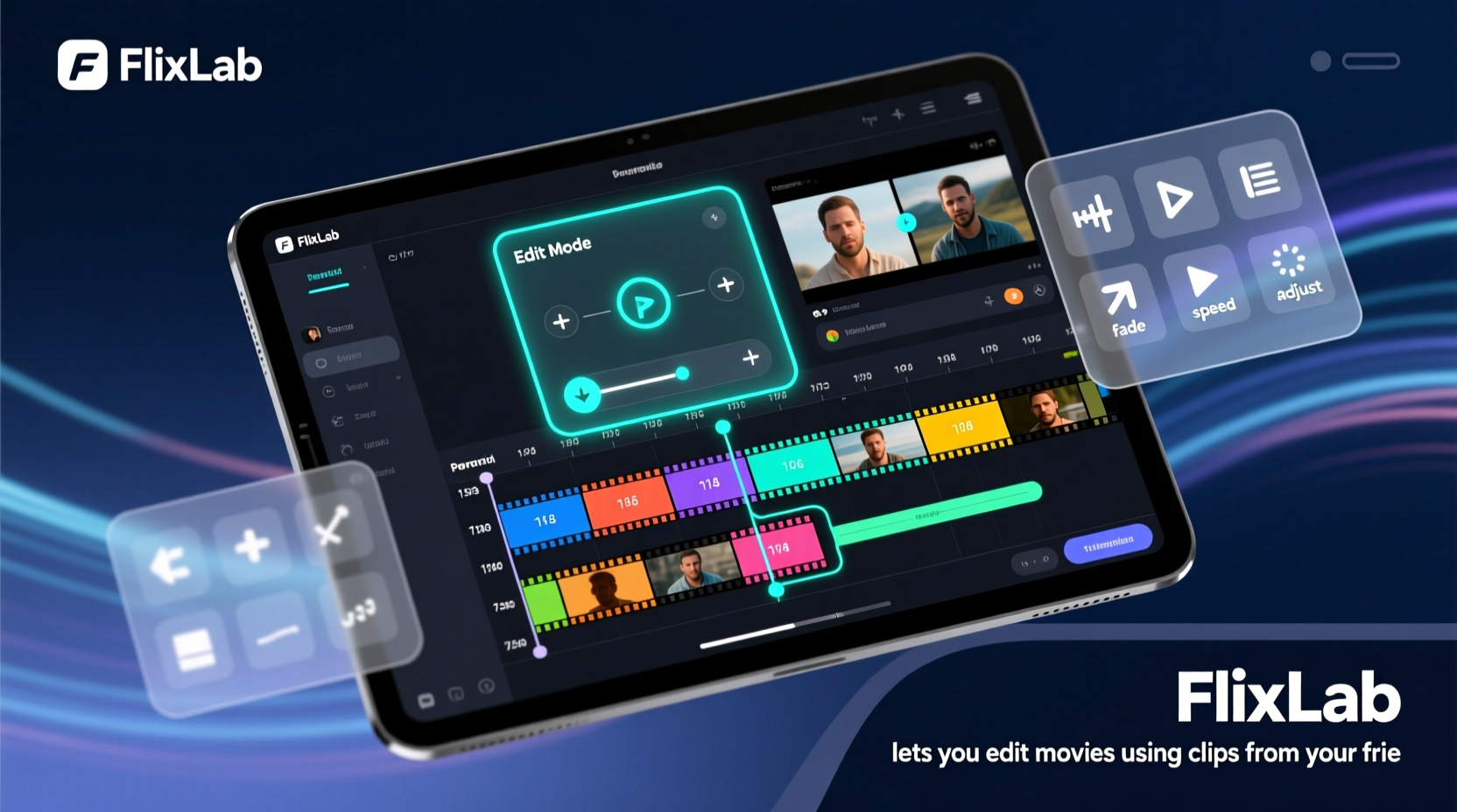 flixlab lets you edit movies using clips from your frie
