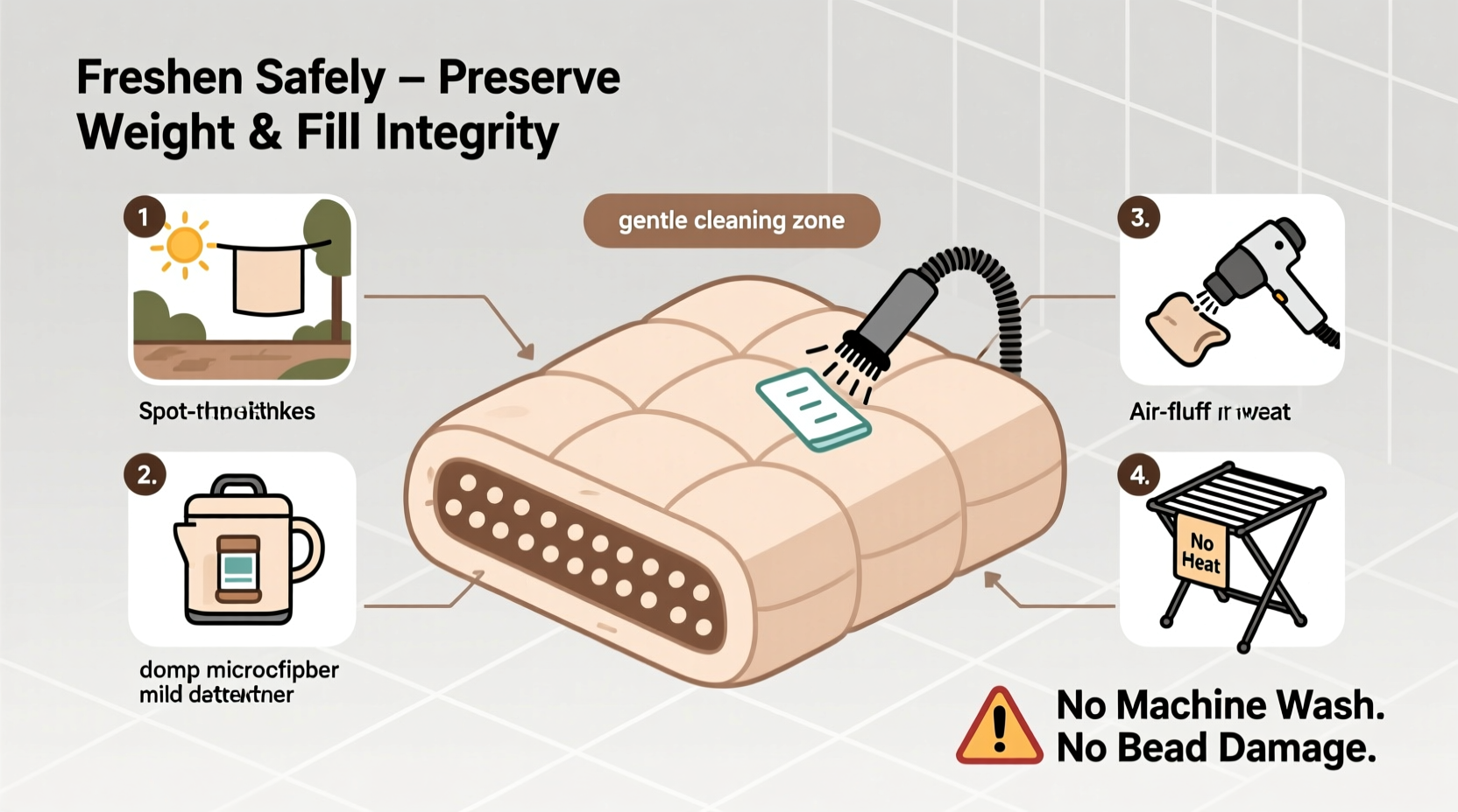 freshen weighted blanket without washing