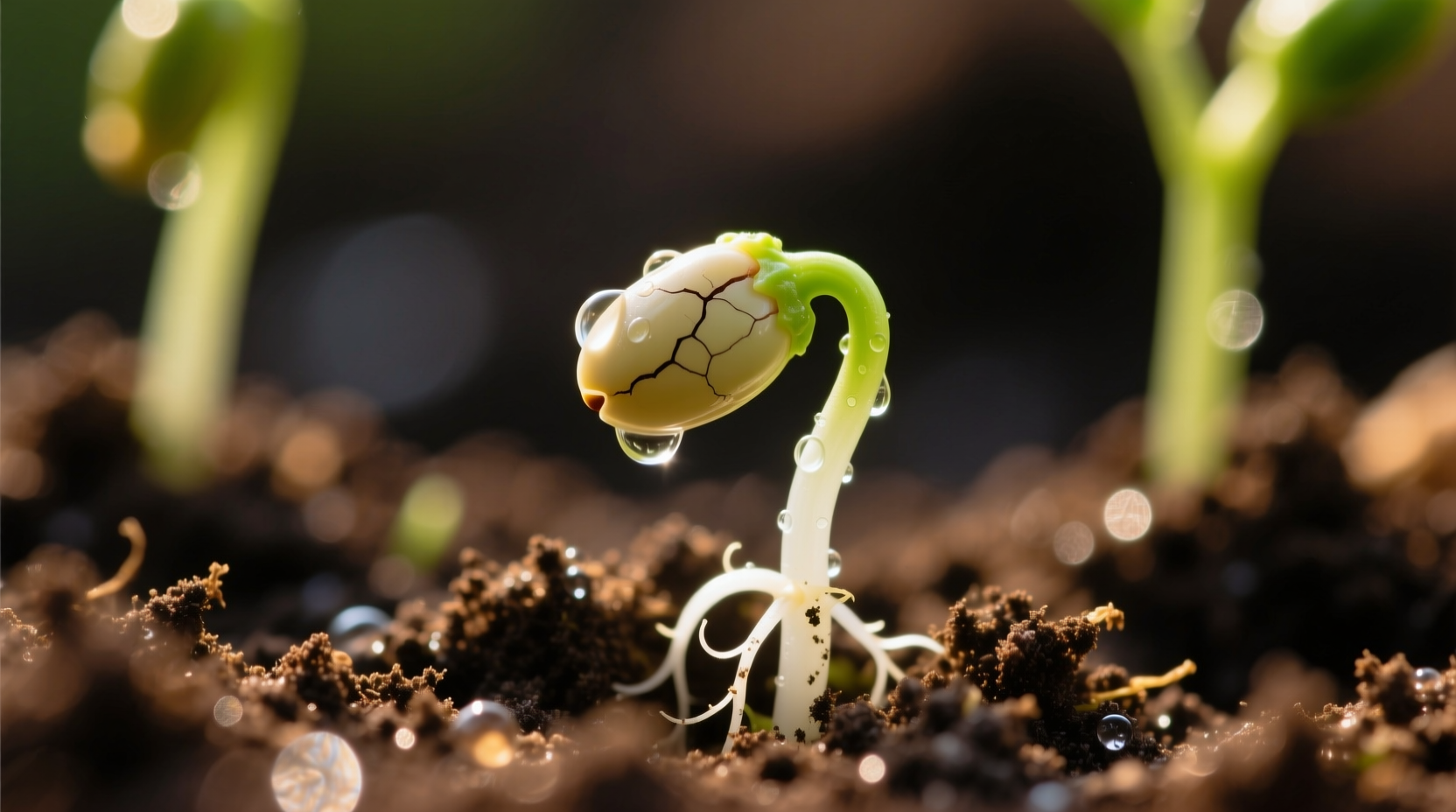 germinating pepper seeds