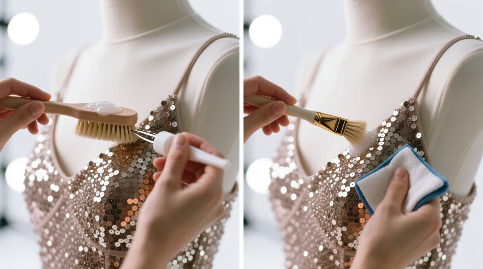 glitter glue removal for sequined tops