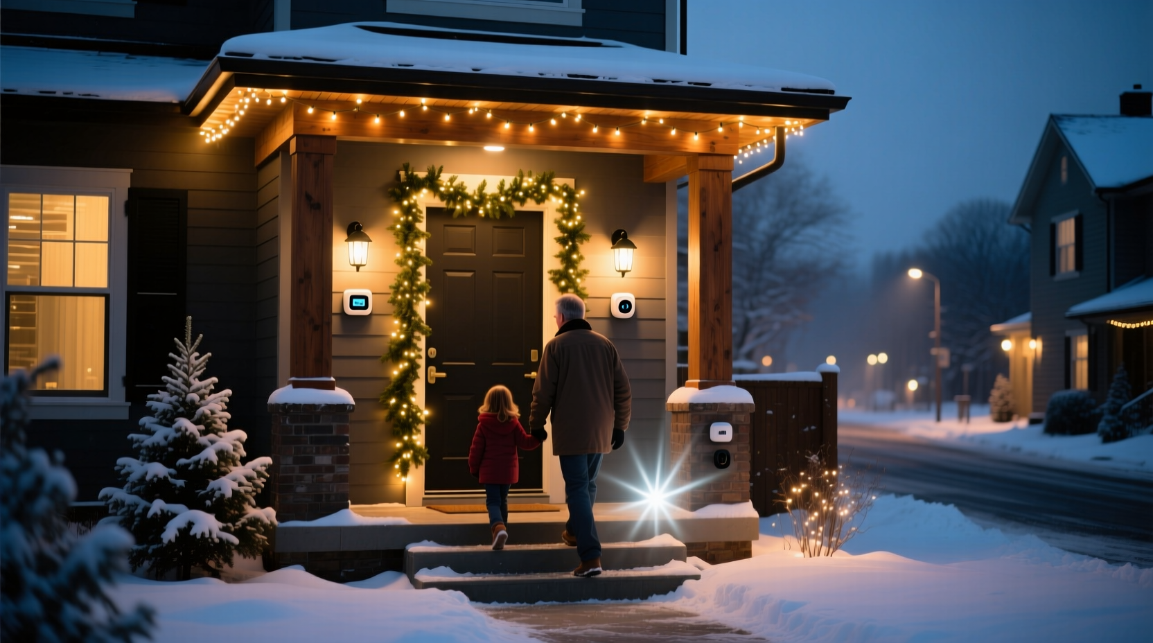 how to integrate christmas lights with motion sensors for porch security and cheer