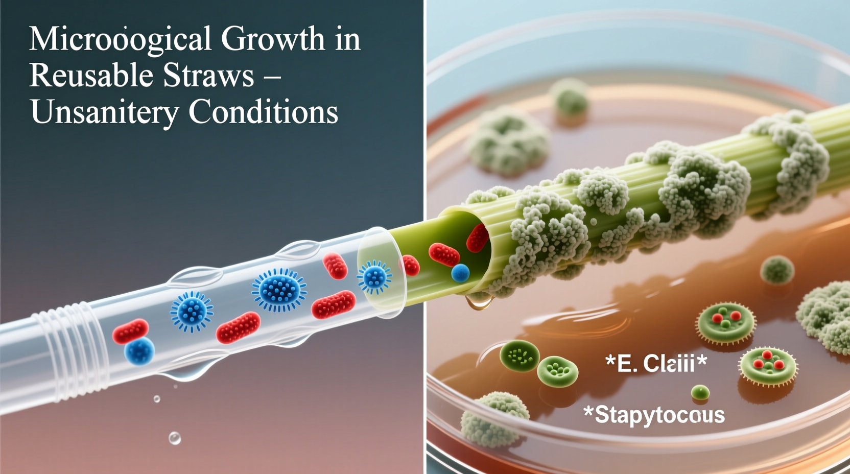 are reusable straws hygienic if not cleaned properly microbiology findings