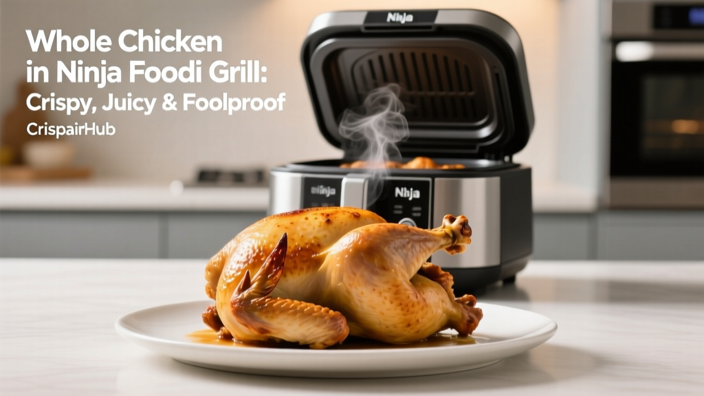 Whole Chicken in Ninja Foodi Grill: Crispy & Juicy