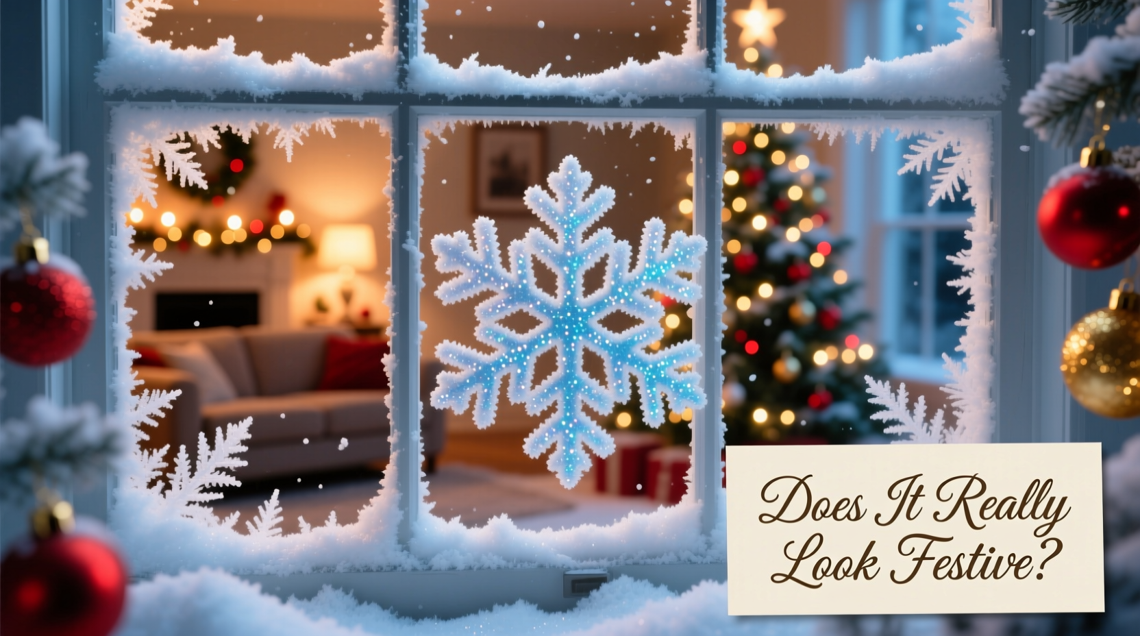 artificial snow spray on windows does it really look festive