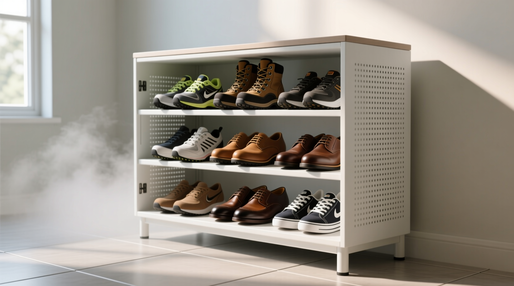 closet organization tips ventilated shoe cabinets for humid climates