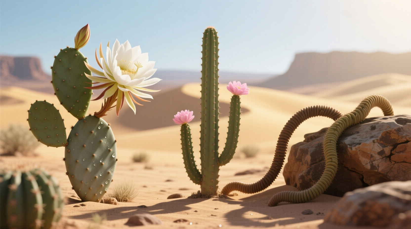 types of spineless cactus