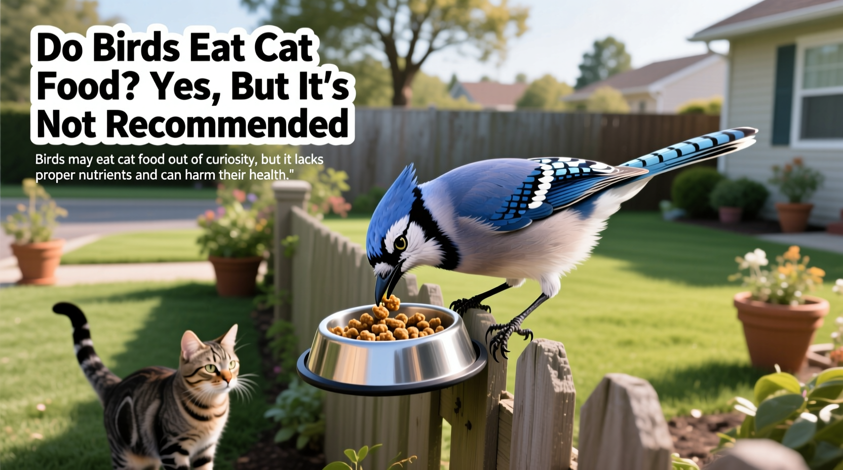 do birds eat cat food