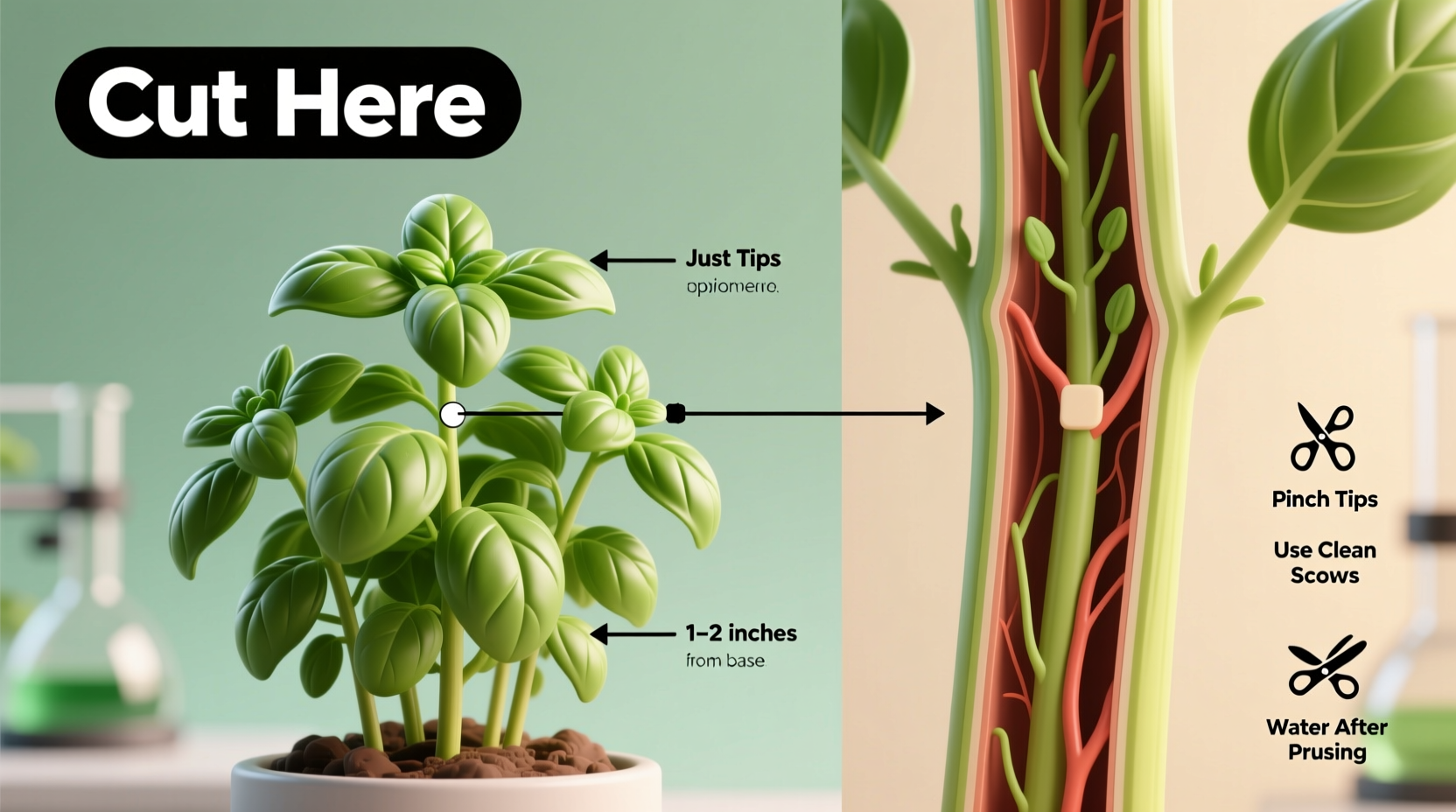 Basil Pruning: 3 Cuts for Maximum Regrowth | TheHomeSprouts