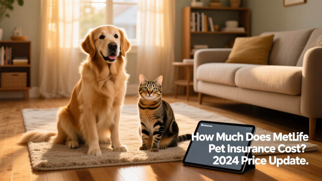 A friendly golden retriever and tabby cat sitting side by side on a sunlit living room floor