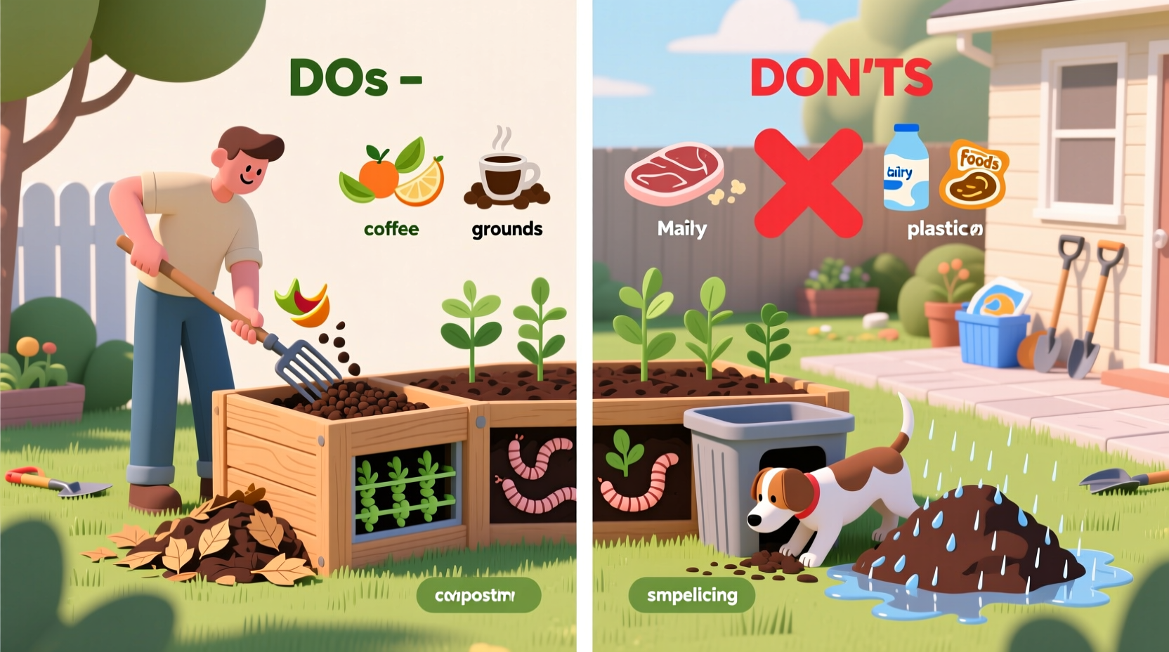 dos and donts backyard composting