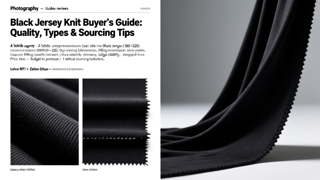 Black Jersey Knit Buyer’s Guide: Quality, Types & Sourcing Tips