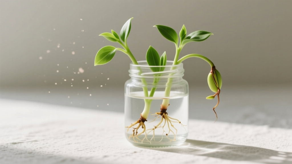 How Long to Propagate Plants in Water Dropping Leaves