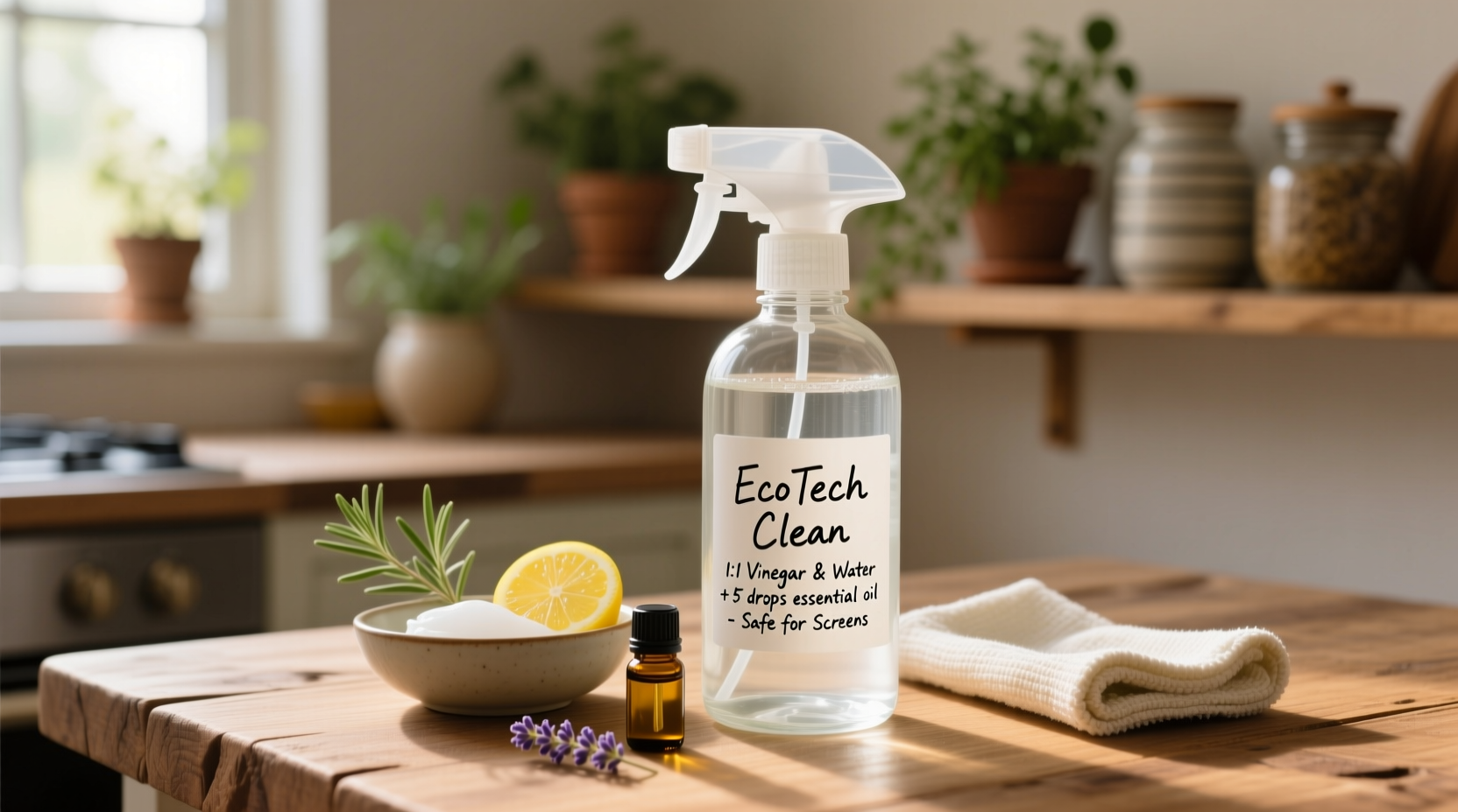 how to make your own non toxic cleaning spray for tech devices